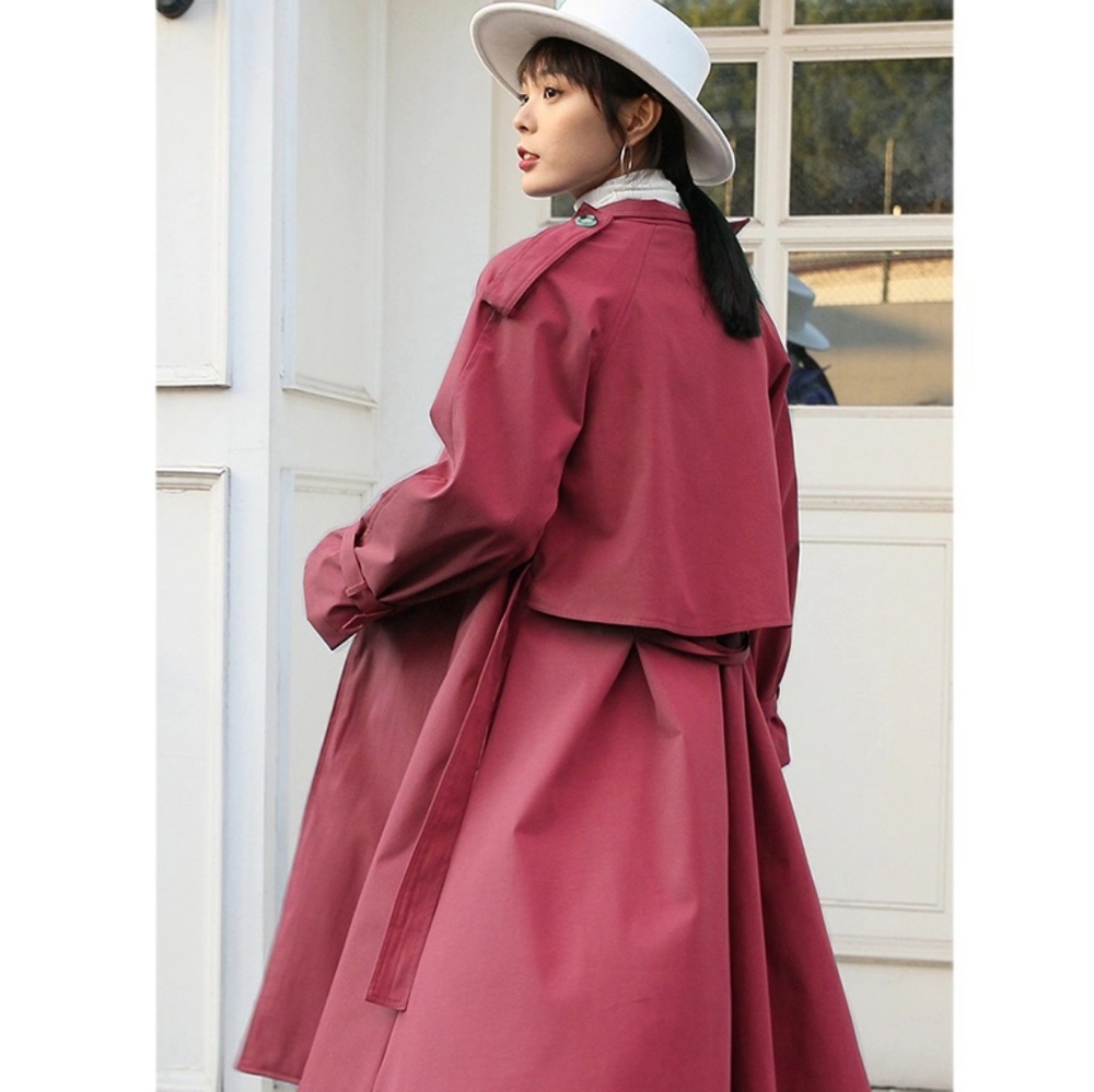 Cherry Red Trench Coat - Rare, Customised Jacket
